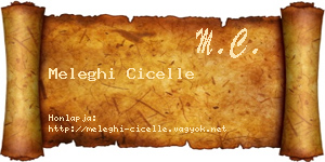 Meleghi Cicelle névjegykártya